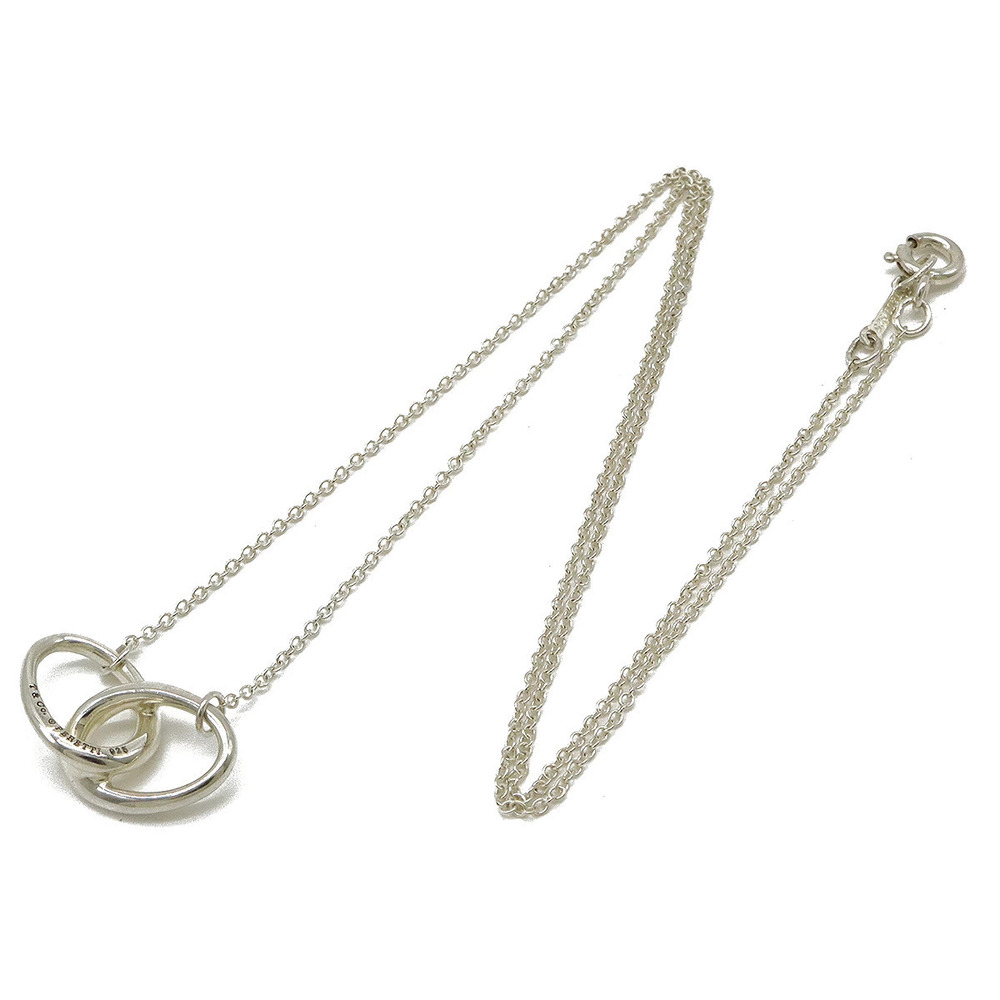 TIFFANYCo Tiffany Co Elsa Peretti Double Loop Necklace Pendant Silver